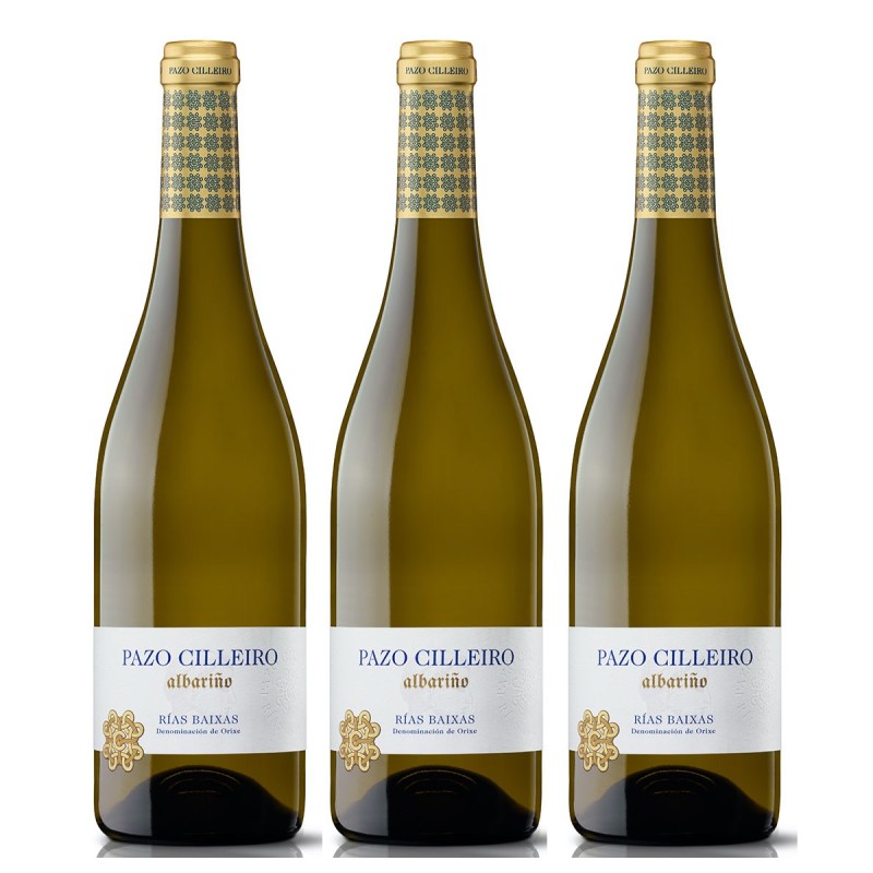 Vino Blanco Pazo Cilleiro Albariño 2023 Pack 3 Botellas 75 cl