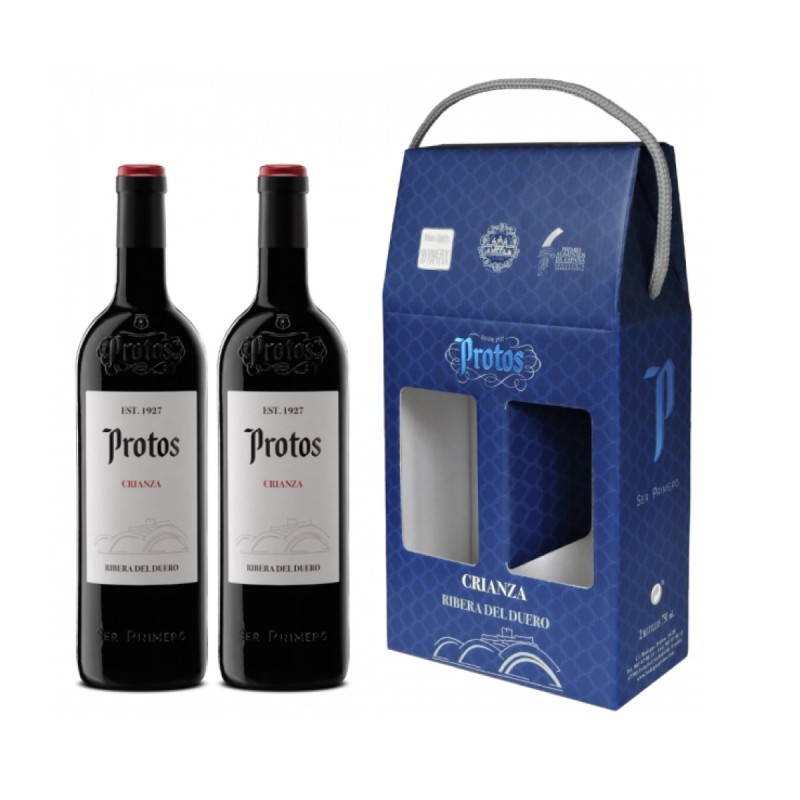 Estuche 2 Botellas Protos Crianza 2019 75 cl