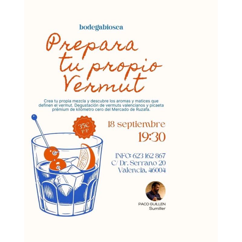 Taller de Vermut con Paco Guillén · 18 de septiembre