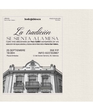Horno San Valero × Paco Guillén · Vinos Biosca · 25 de septiembre