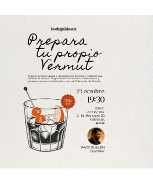 Taller de Vermut con Paco Guillén · 23 de Octubre