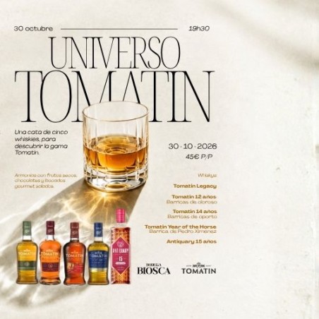 Universo Tomatin: cata de whisky en Valencia · 30 de octubre